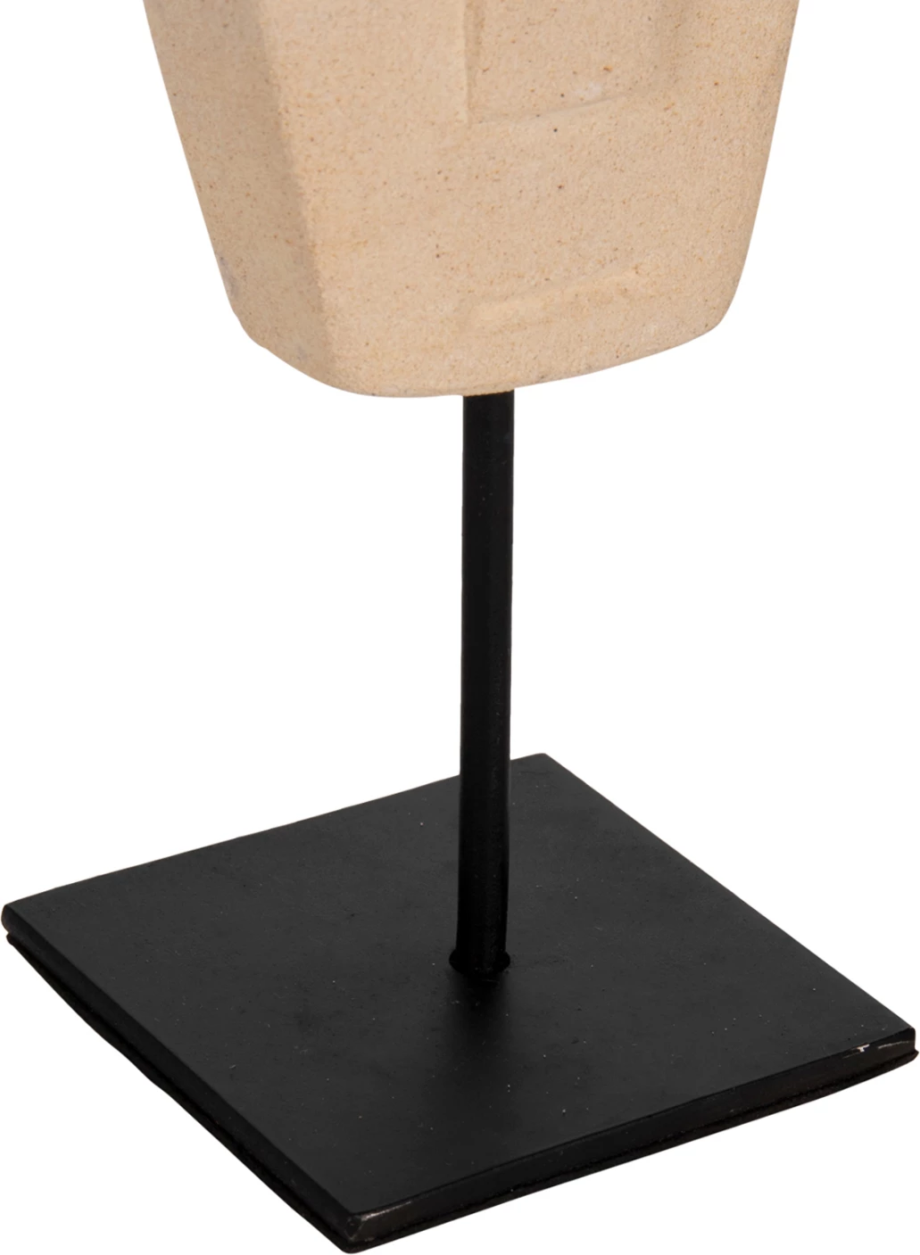 Dekor tavoline fytyrë, gur Paras, qëndrim metalik i zi, FH4312, 9x3x22 cm