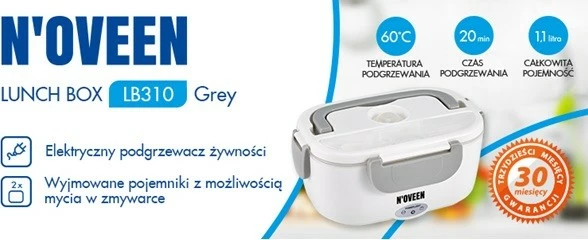 Enë ushqimi elektrike NOVEEN LB310, 1.6L, Plastikë, Gri
