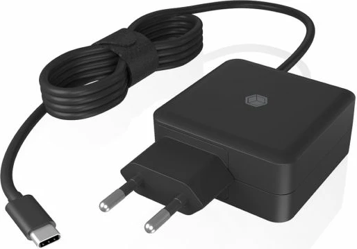 Karikues USB-C ICYBOX IB-PS111-PD 65W PD 3.0 me kabllo 1.5 m, i zi
