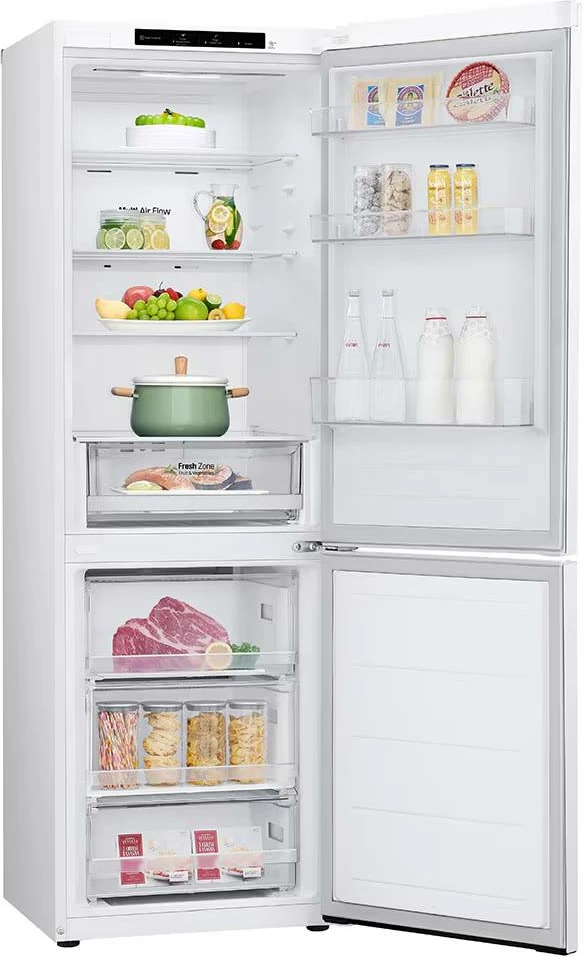 Frigorifer kombinim, LG, GBV21L0ESW, 344 L, 186x60 cm, kompresor Smart Inverter, klasa energjisë E, i bardhë