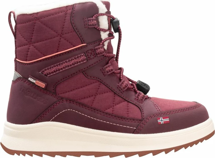 Çizme dimri për fëmijë Trollkids, të kuqe/vjollcë