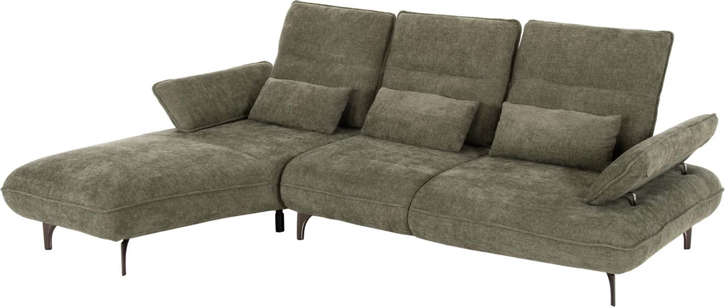 Këndi i majtë i divanit CONVERT FH3268.04L, ngjyrë jeshile selvi, 283x188x100 cm