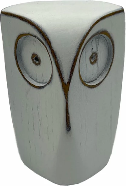 Dekorative buf i bardhë, polirezine, 7x7x9cm