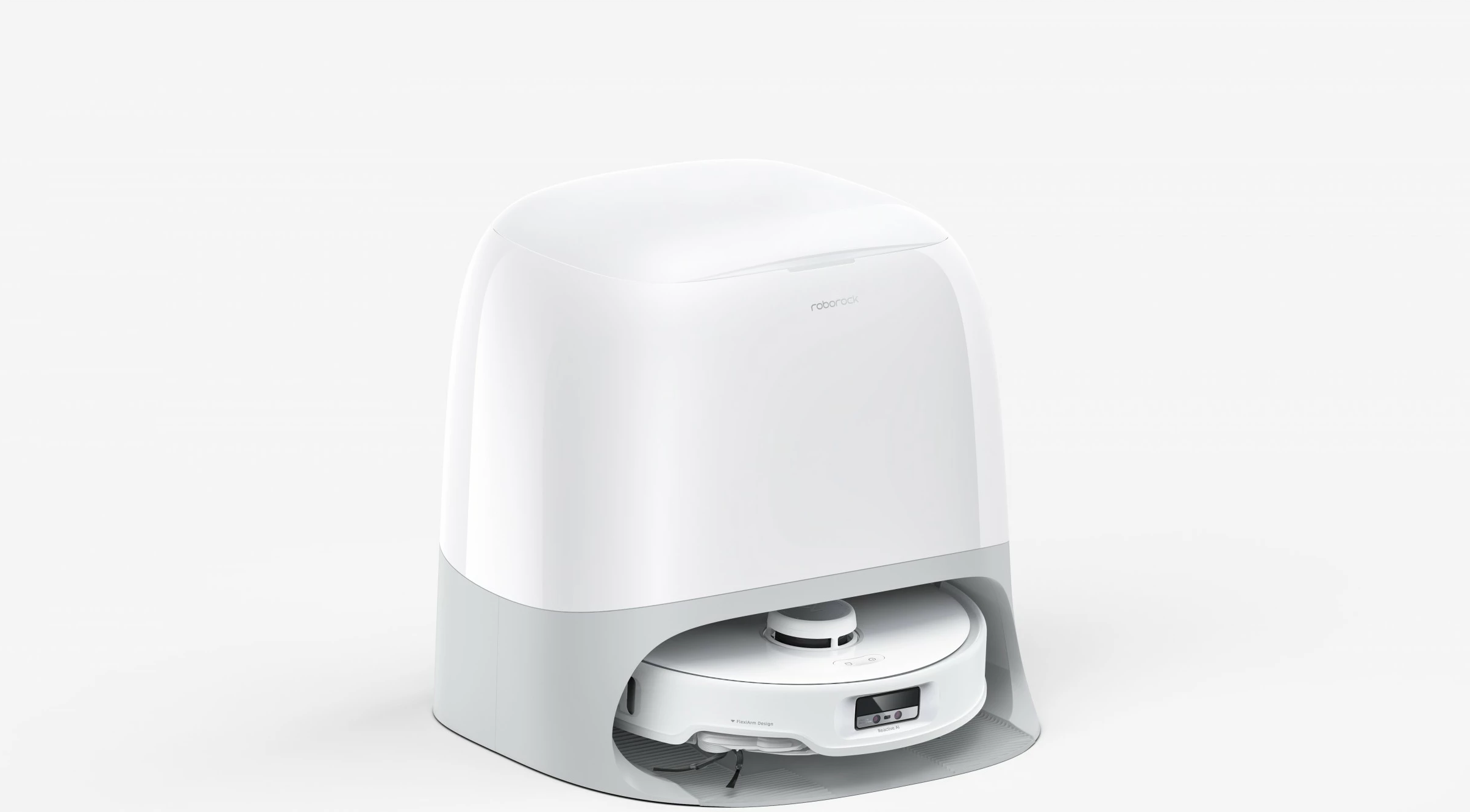 Robot fshesë Roborock Q Revo Curv, 0.325L, 2.5L bazë, i bardhë