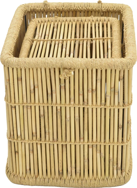 Shportë rrobash Dremia Inart set 2 copë bambu natyrale