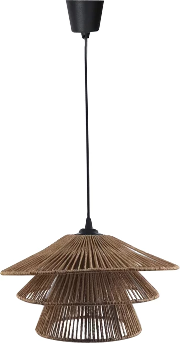 Dritë tavani Oakim Inart E27, letër kafe, D35.5χ19cm