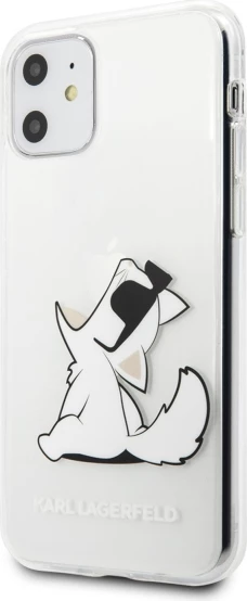 Mbështjellës Karl Lagerfeld Choupette Fun për iPhone 11/XR, Transparent