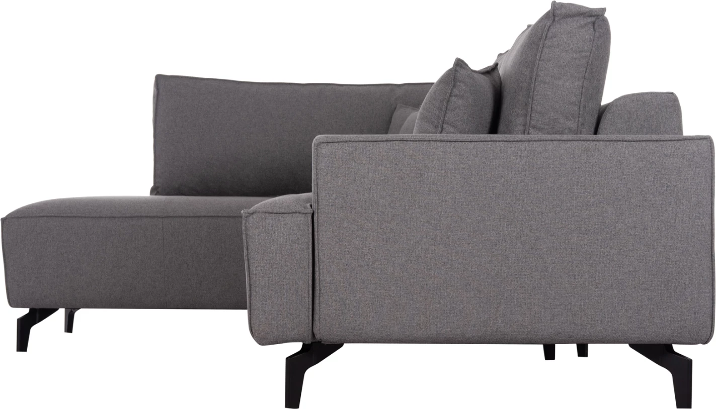 Kënd-sofë me hapësirë për depo, SAFFIRA FH3303.01L, material gri, 270x195x100cm