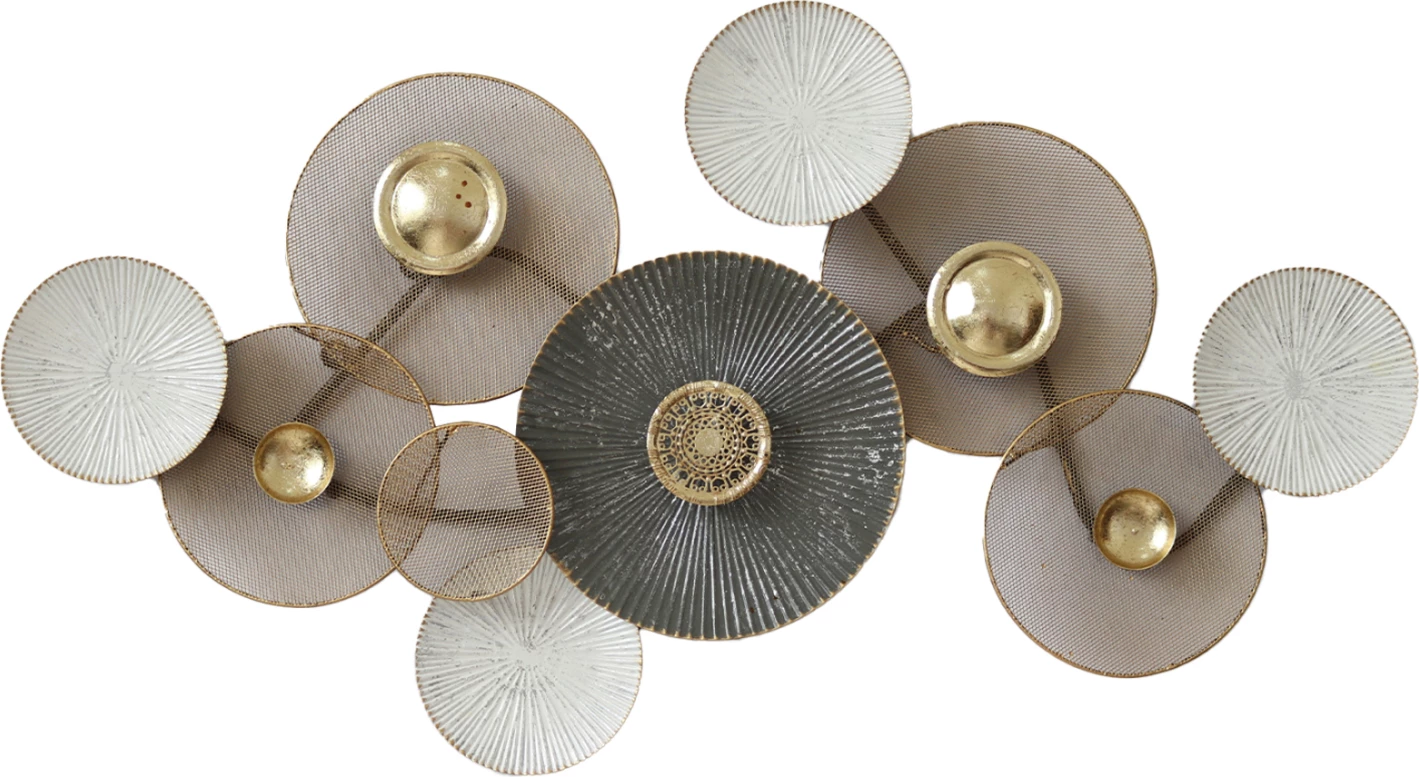 Dekor metalik për mur FH7165, ari, e bardhë, 91x6x50Y cm