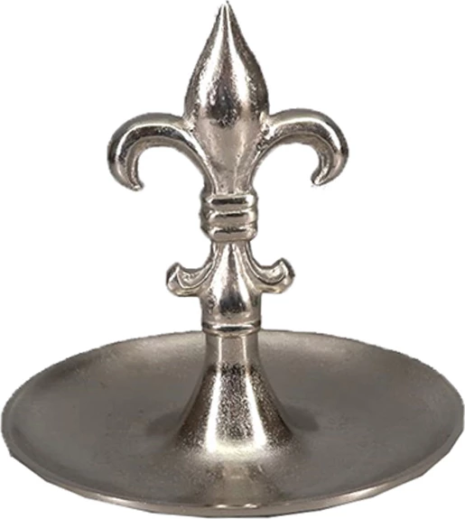 Stendë dekorative Fleur de, alumin, argjend, 23x23x23 cm