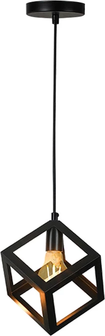 Llambë tavani Kibe, metal i zi, 22x28cm