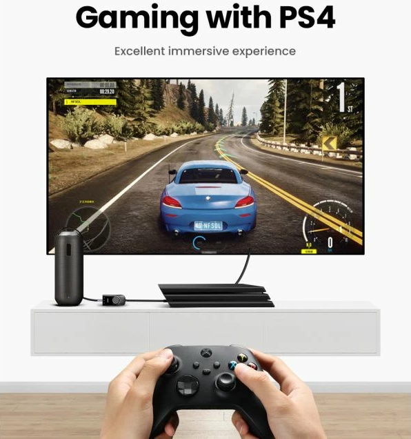 kartë zëri USB e jashtme UGREEN 40964, USB 2.0, 3x 3.5mm, kontroll volum + mute, e zezë