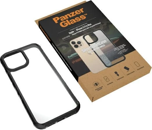Mbështjellës PanzerGlass ClearCase për iPhone 13 Pro Max, antibakterial, Military Grade, transparent rozë