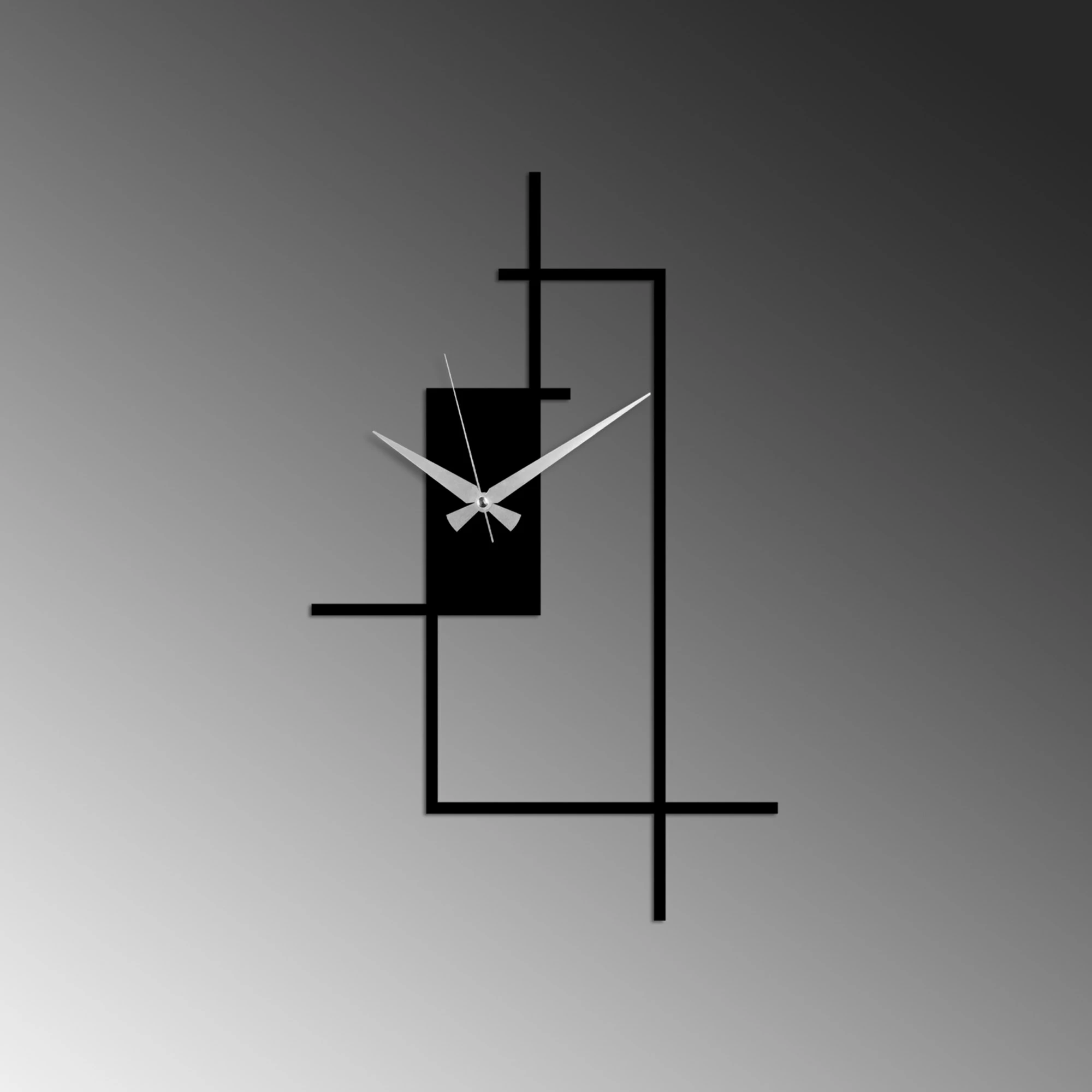 Orë muri dekorative prej metali, Wallity, Corner, ngjyrë e zezë