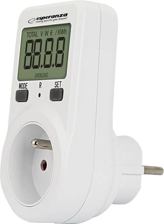 Matës fuqie elektronik Esperanza ELA102, i bardhë