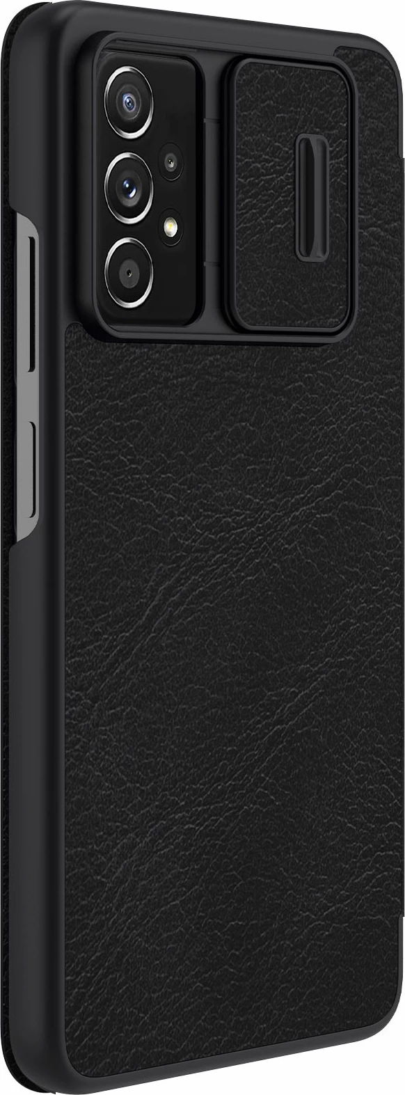 Mbështjellës Nillkin Qin për Samsung Galaxy A73, lëkurë ekologjike, i zi