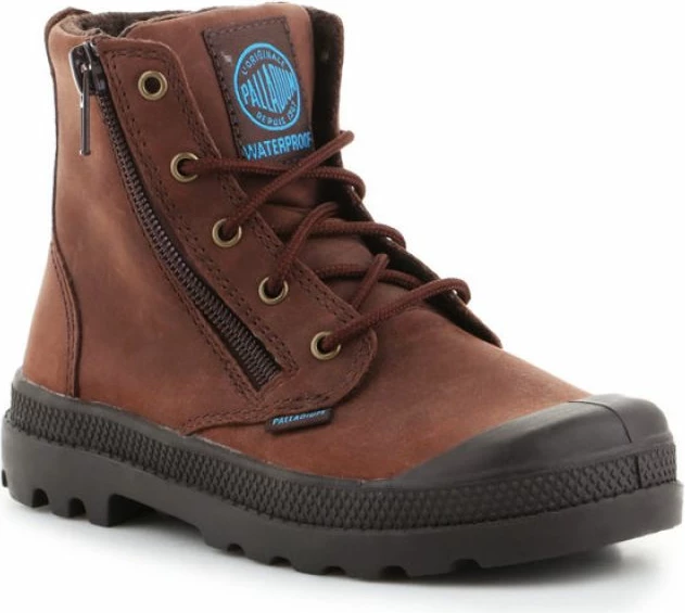 Çizme për femra Palladium Pampa Hi Lea Gusset Jr, ngjyrë kafe