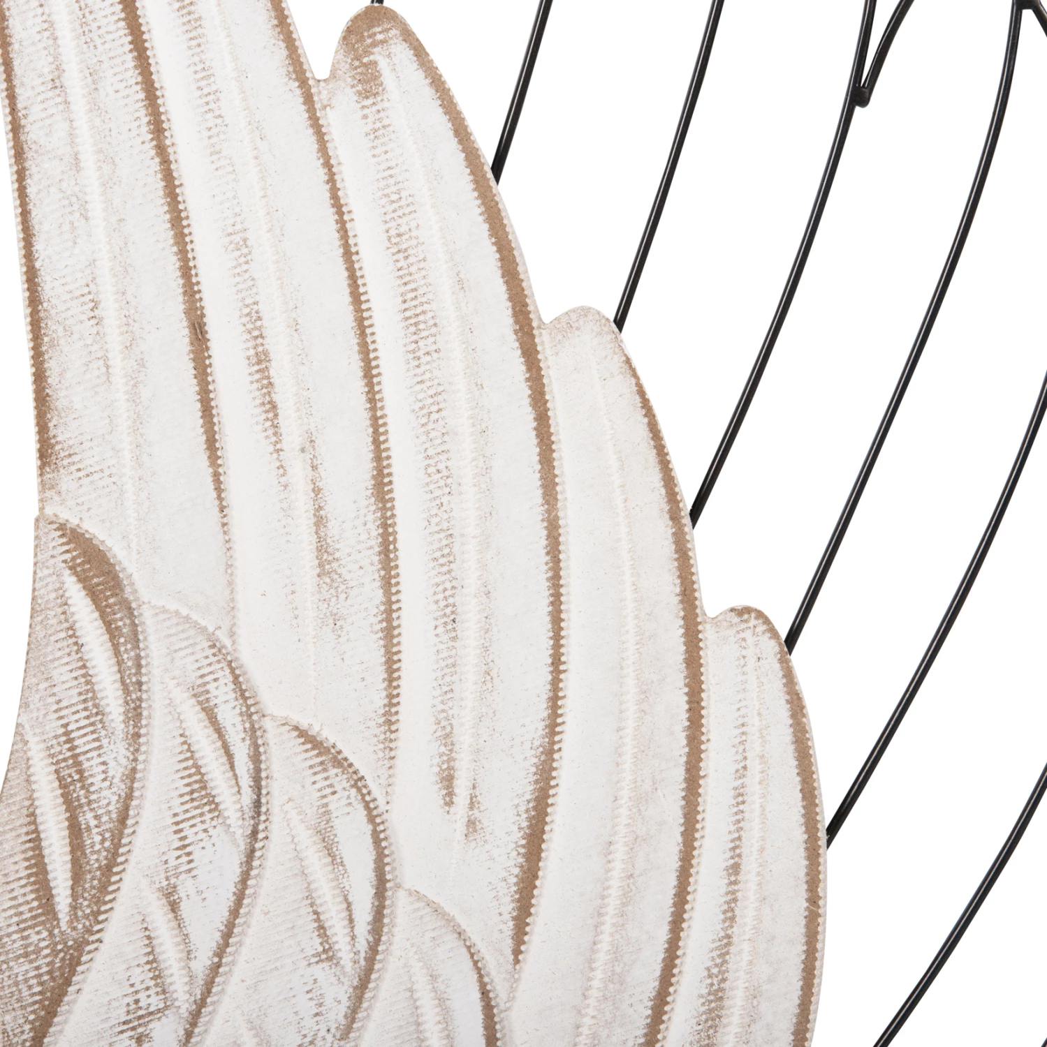 Dekor muri krahë FH4223 MDF në metal bardhë-zi 39x1,5x92Hcm