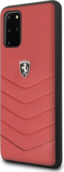 Mbështjellës Ferrari Heritage Hardcase FEHQUHCS67RE për Samsung Galaxy S20+, lëkurë natyrale, kuqe