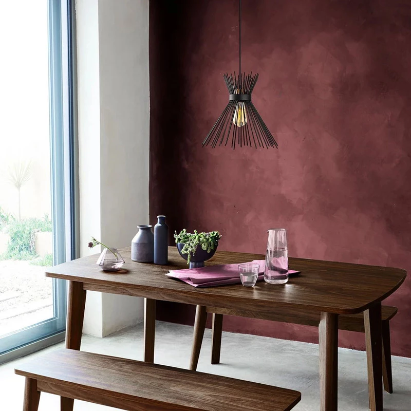 Llambë tavani Candle I, metal i zi, E27, 25x30cm