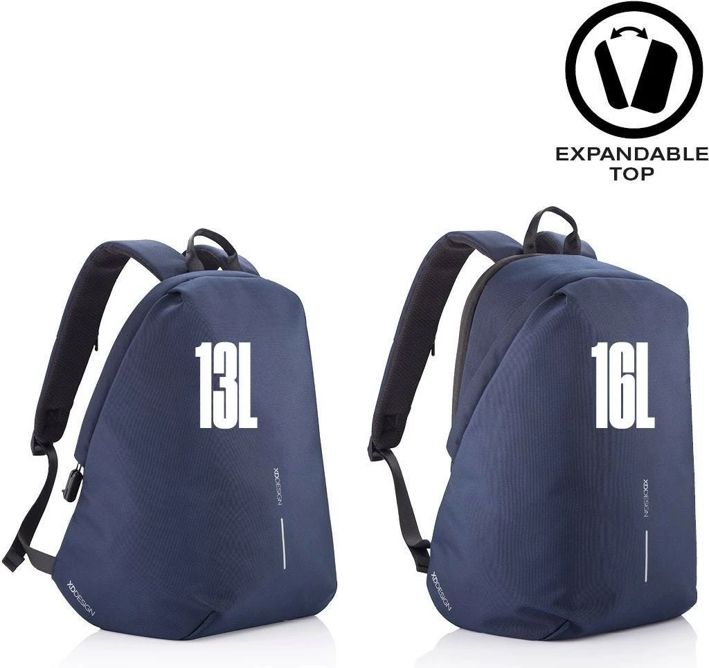 Çantë shpine XD DESIGN BOBBY SOFT, 13-16L, për laptop 15.6", navy blue