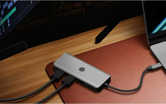 Stacion dokimi USB-C 9-në-1 ICYBOX IB-DK4012-CPD, Power Delivery 100W, 2x HDMI, Gigabit LAN, SD/microSD, antracit/zi