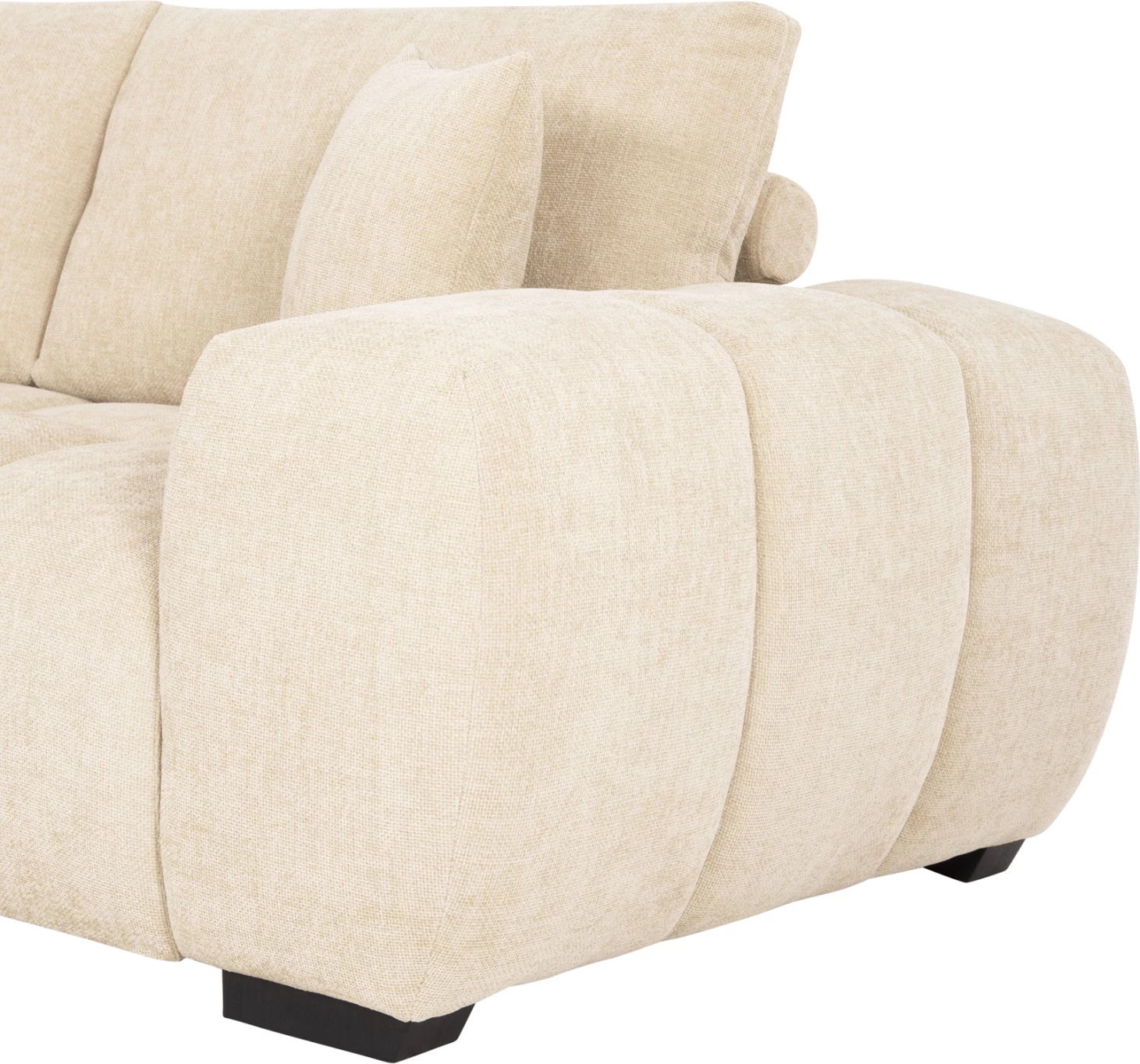 Këndi i divanit (majtas) COVEN FH3266.01L, pëlhurë ecru, 298x102-208x85H cm