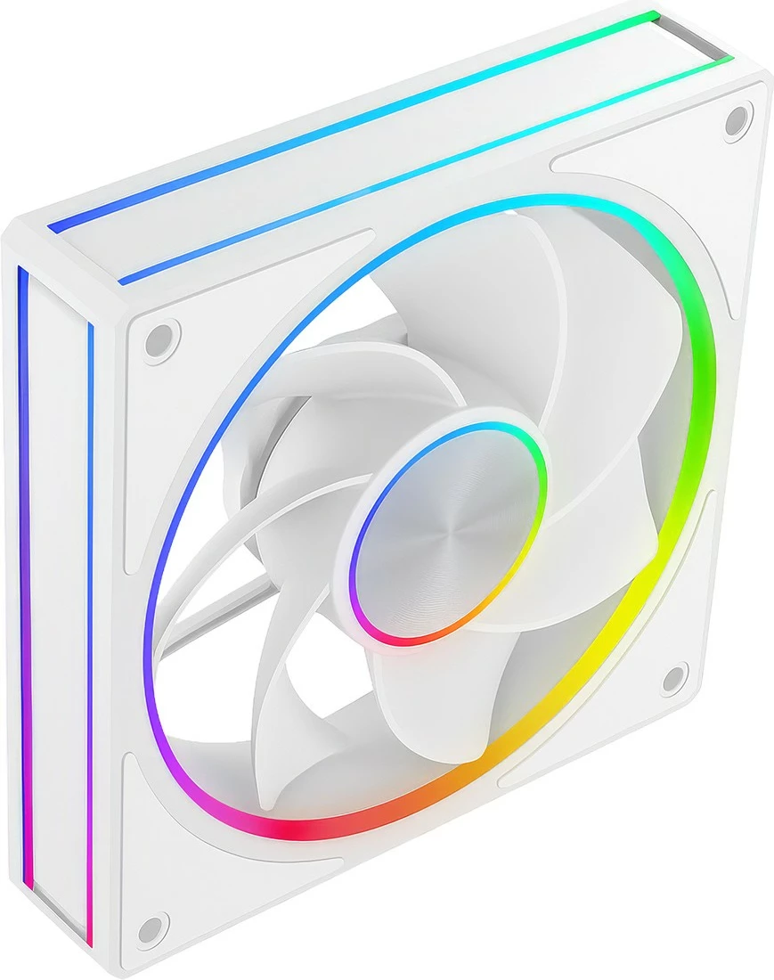 Ventilator kasë MODECOM VOLCANO LOOP 120 ARGB Reverse FAN FAN-LOOP-120R-ARGB-200, 120 mm, 4-pin, 400-1400 RPM, 21.83 dB, FDB, 1 copë, e bardhë