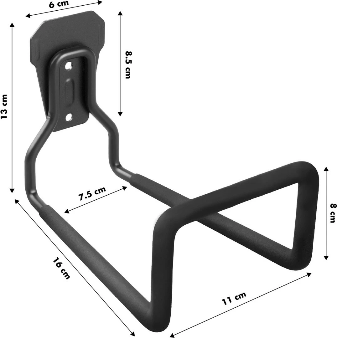 Kllapë muri Maclean MC-441 për garazh, çelik, 35 kg, e zezë