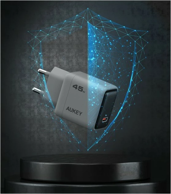 Karikues muri AUKEY PA-C2, 45W, 1xUSB-C, Gri