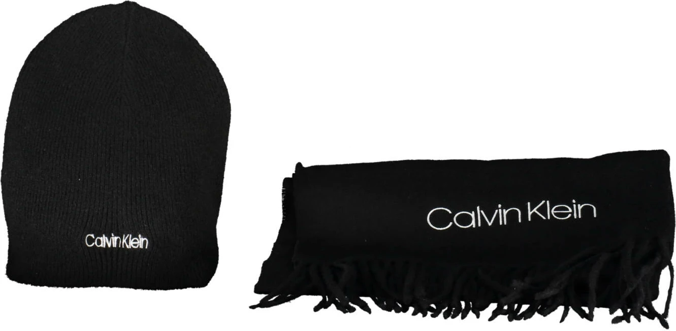 Shall dhe kapelë Calvin Klein meshkuj, të zeza