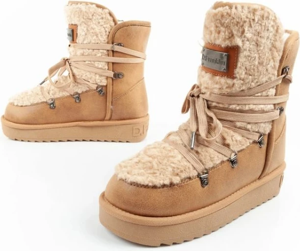 Çizme dimri për femra D.Franklin, kafe-bezhë