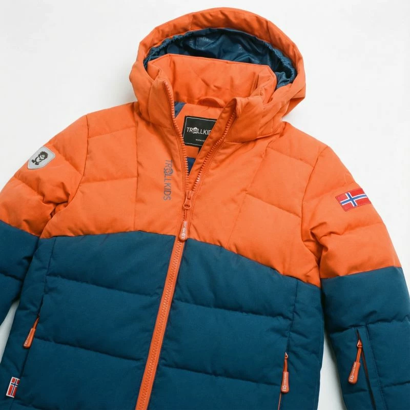 Jakne për fëmijë Trollkids, portokalli/kaltër