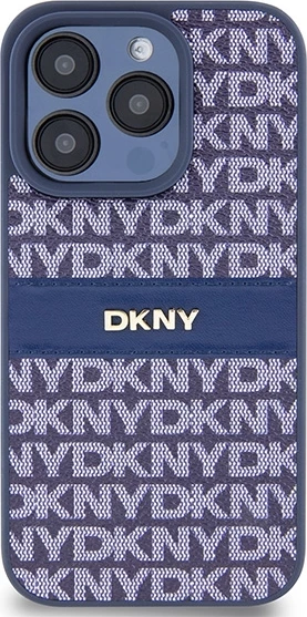Mbështjellës DKNY Mono Stripe & Metal Logo për iPhone 15 Pro, Kaltër