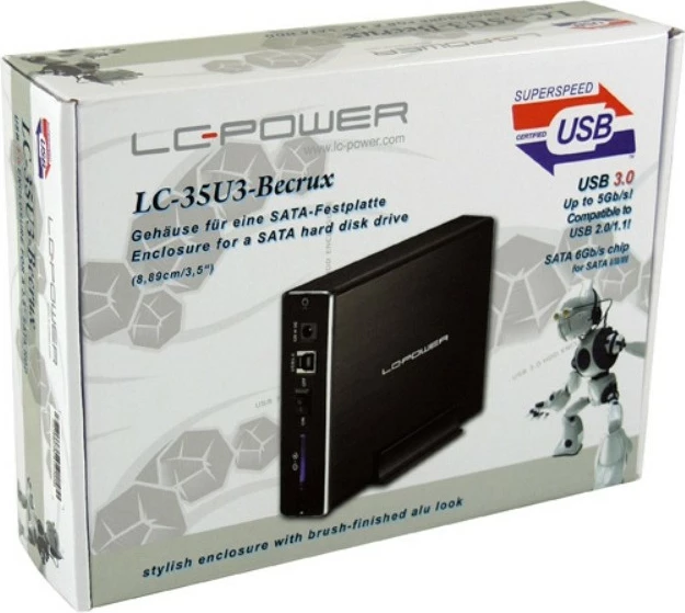 Kasë e jashtme LC-Power LC-35U3-Becrux, 3.5", Serial ATA, e zezë