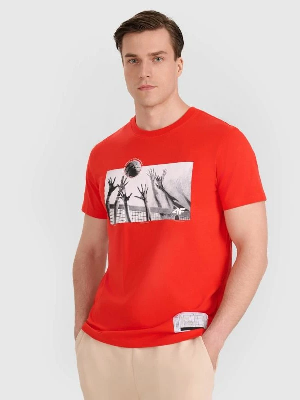 Maicë për meshkuj 4f, me print volejbolli