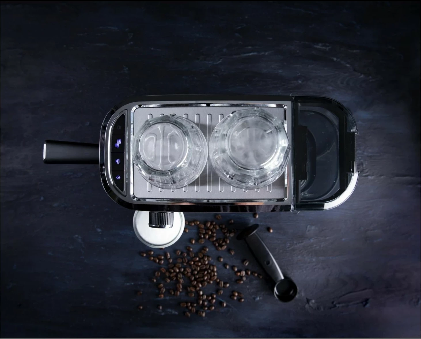 Aparat kafeje Gastronoma 18110001, presion piston, 1.1L, argjendtë