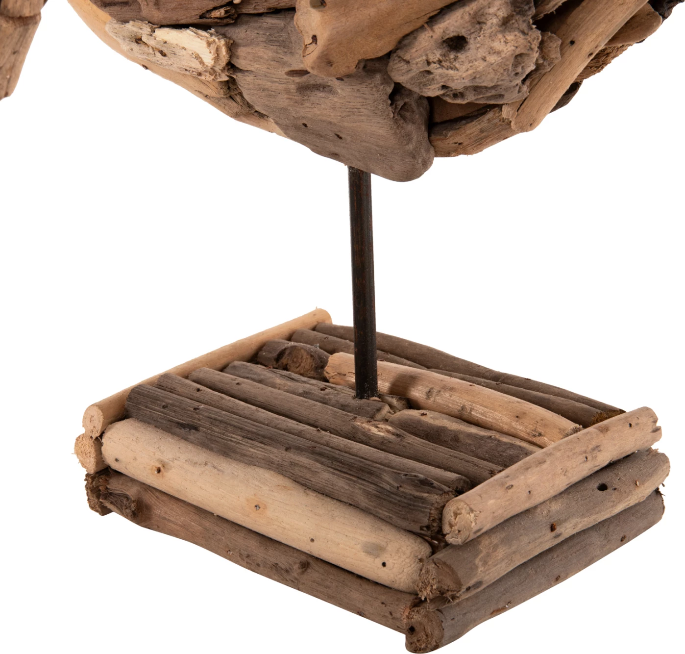 Dekor tavoline peshk, FH4271, dru natyral, 40x12x40 cm