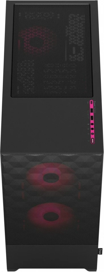 Kasë Fractal Design Pop Air Core TG Clear Tint RGB, Midi Tower, ATX, Micro ATX, Mini ITX, e zezë/magenta