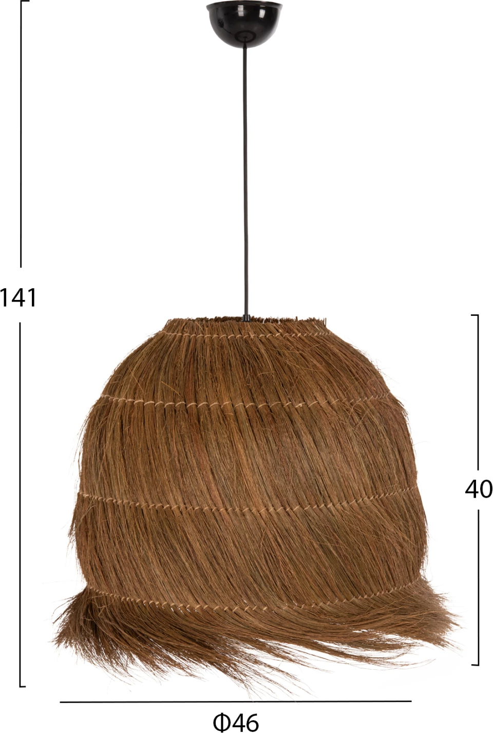 Llambë varëse tavani, bari Rayung, ngjyrë kafe, FH7892, Φ46x40-141H cm