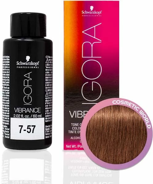 Ngjyrë për flokë Semi Permanente IG Vibrance 7-57 Medium Blonde Gold Copper, 60 ml