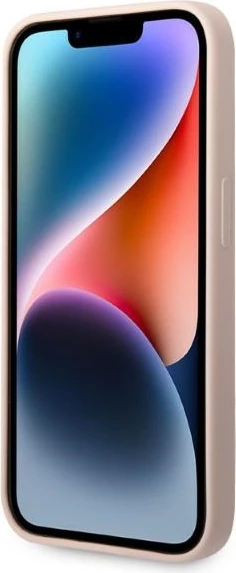 Mbështjellës Karl Lagerfeld KLHCP14LSNCHBCP për iPhone 14 Pro 6.1", silikon, rozë