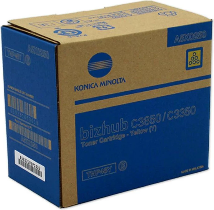Toner Konica Minolta TNP-48Y për bizhub C3350/C3850 rendiment 9,750–23,700 faqe Yellow