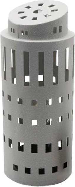 Qiri mbajtëse Piza, metal i bardhë, xham, 10.3x10.3x25cm