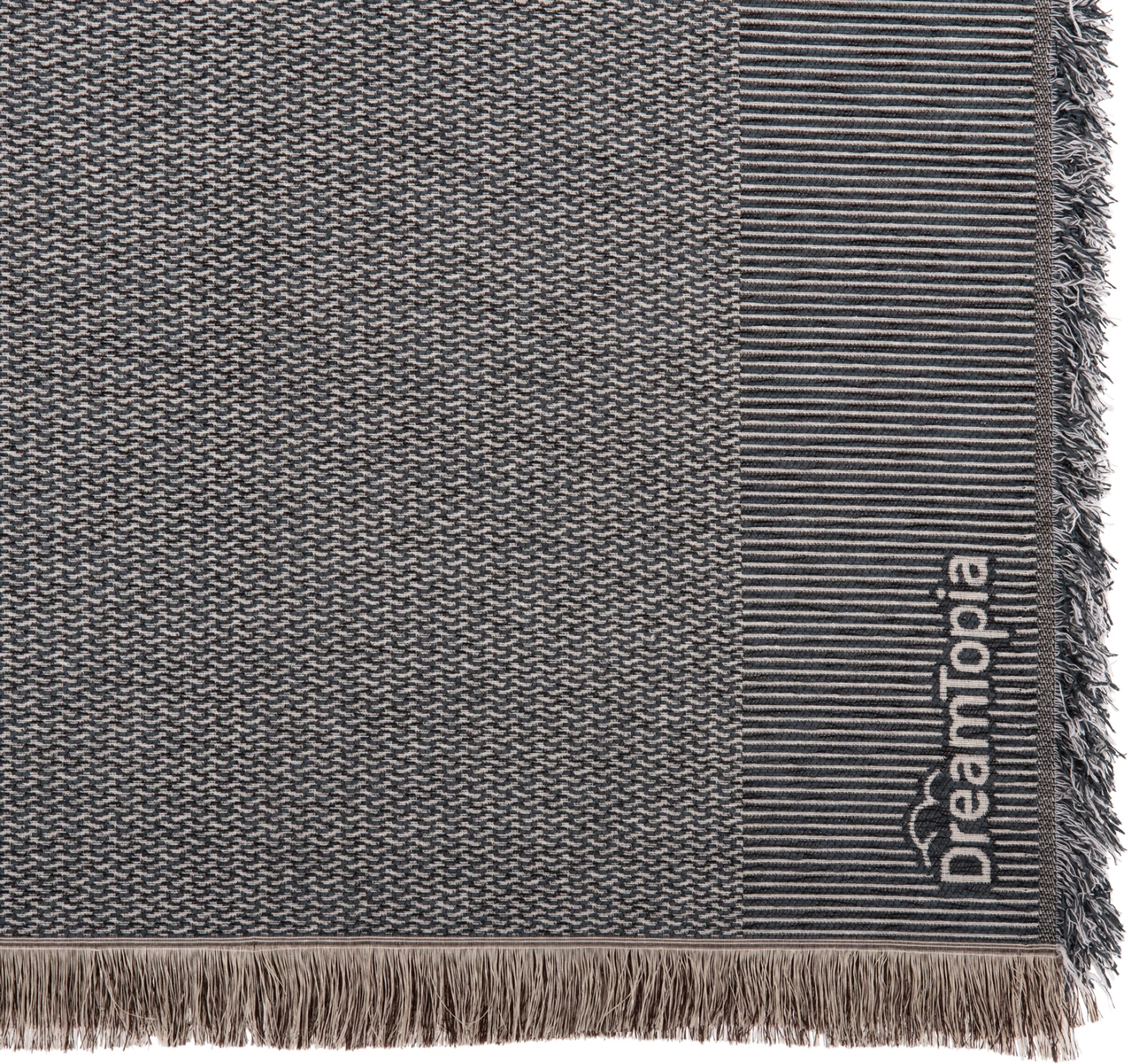 Mbulesë divani me franja DREAMTOPIA FH12162.09 ngjyrë blu 245x170cm