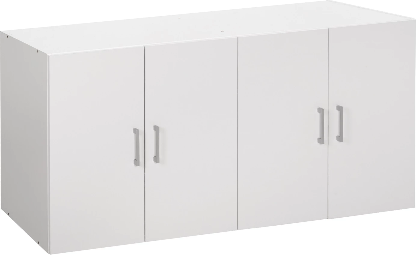 Kabinet i sipërm për dollap me 4 dyer, FH352.05, melaminë, ngjyrë e bardhë, 120,5x41,5x60,5Hcm