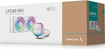 Ftohës uji all-in-one për procesor DEEPCOOL LP240, 2x12 cm, LED, i bardhë