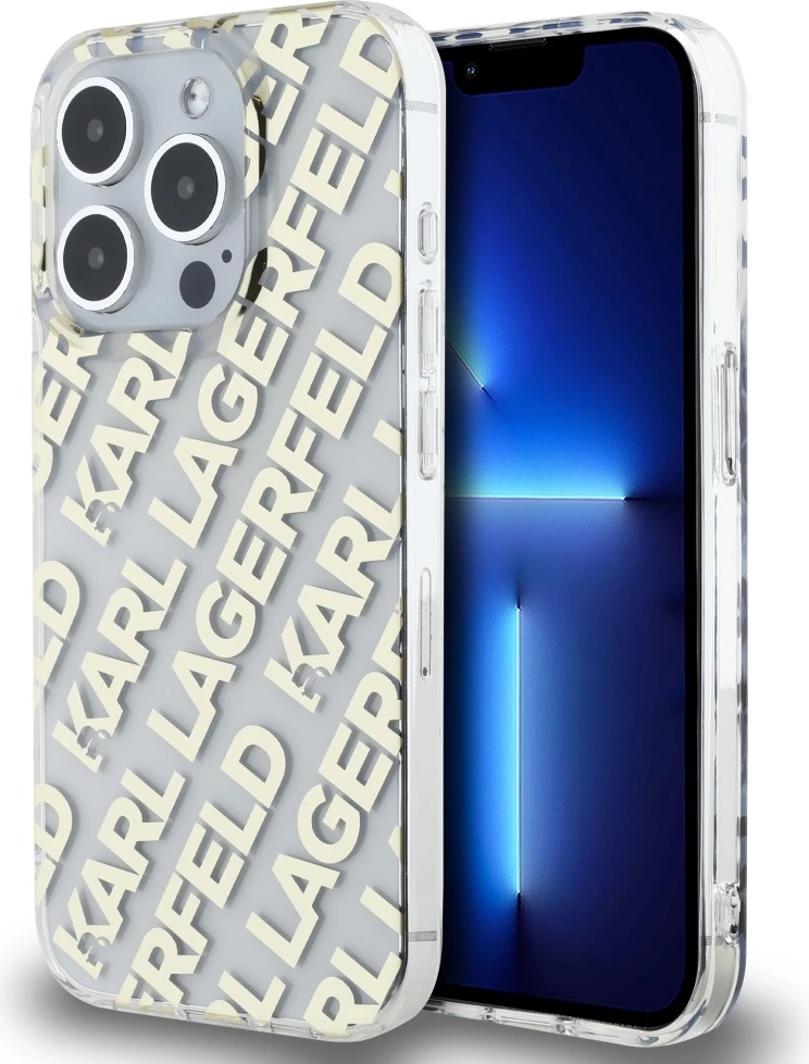 Mbështjellës Karl Lagerfeld IML Fullover Logo për iPhone 15 Pro, Ari