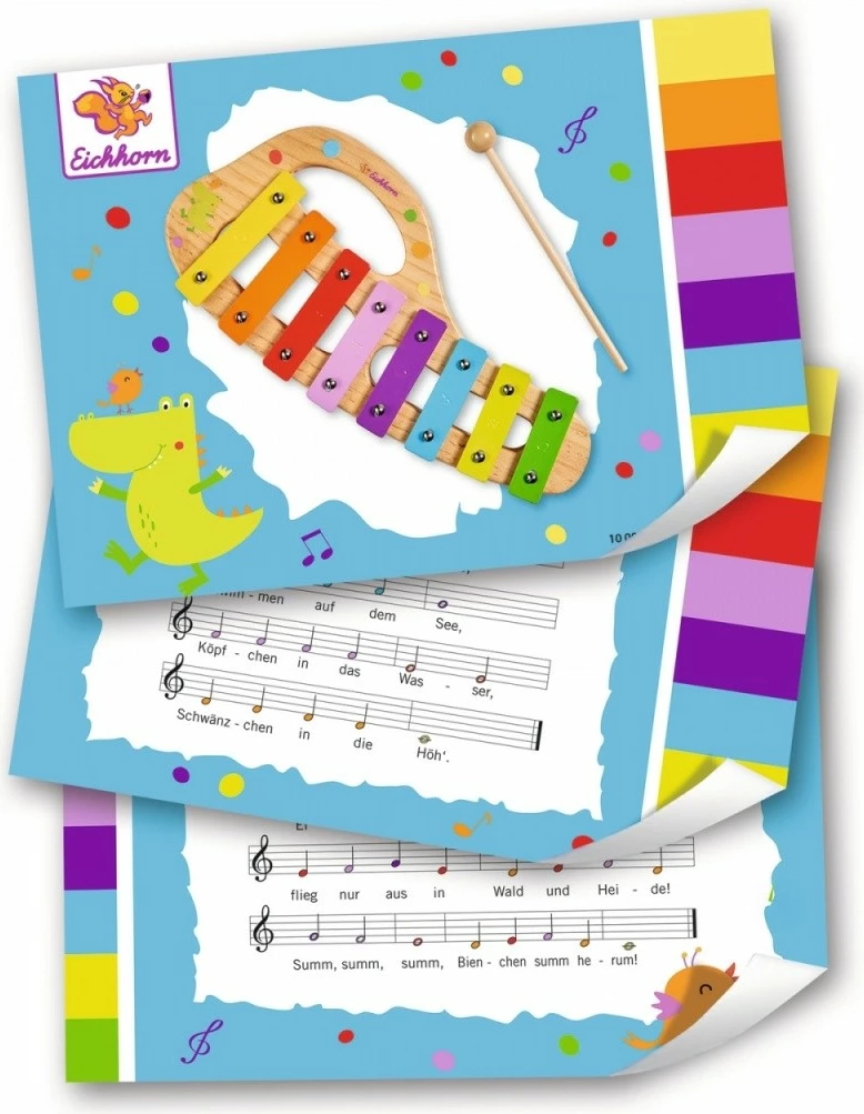 Ksilofon druri Simba Eichhorn 30 cm, shumëngjyrësh