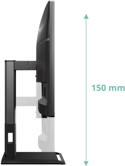 Monitor, AOC Q27P4U, 27" QHD 120 Hz, USB hub, filtër dritë blu, qëndrim me rregullim lartësie, zi